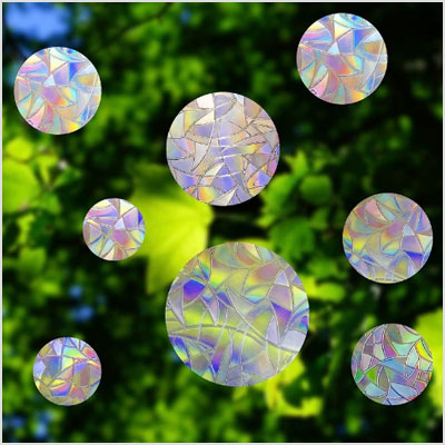 מדבקות תופסות שמש אפקט קשת בענן Rainbow Suncatcher Window Stickers